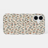 Humans Pattern iPhone 16ケース (裏面横)