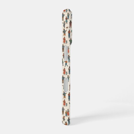 Humans Pattern iPhone 16ケース (右側面)