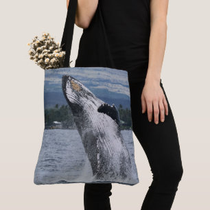 Humbackのクジラの破ること トートバッグ