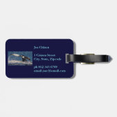 Humbackのクジラの荷物のラベル-尾肝蛭 ラゲッジタグ (裏面横)