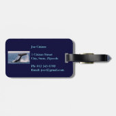 Humbackのクジラの荷物のラベル-尾肝蛭 ラゲッジタグ (裏面横)