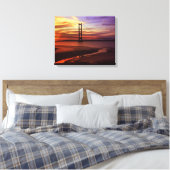 Humber カラフル Bridge Sunsetの写真 キャンバスプリント (インサイチュ (寝室))