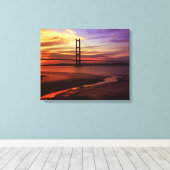 Humber カラフル Bridge Sunsetの写真 キャンバスプリント (インサイチュ (ウッドフロア))