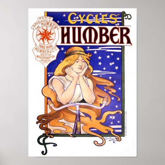 Humber Cycles 1890年代のヴィンテージ広告のポスター ポスター (正面)