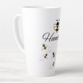 HUMBLE BUMBLE BEE WHITE BLACK CERAMIC 20 OZ. カフェラテマグ (左アングル)