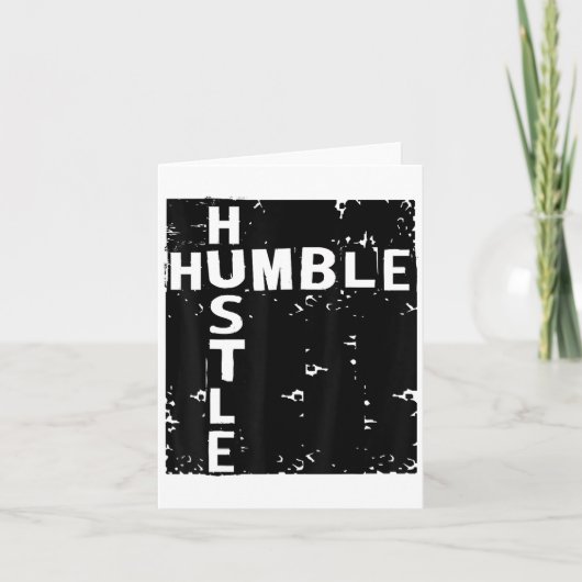 Humble Hustle Insrational Motivational Entrepreneu カード (正面)