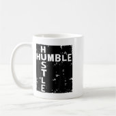 Humble Hustle Insrational Motivational Entrepreneu コーヒーマグカップ (左)