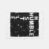 Humble Hustle Insrational Motivational Entrepreneu フリースブランケット (正面(横))
