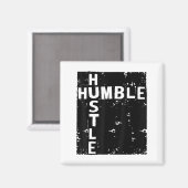 Humble Hustle Insrational Motivational Entrepreneu マグネット (正面/裏面)