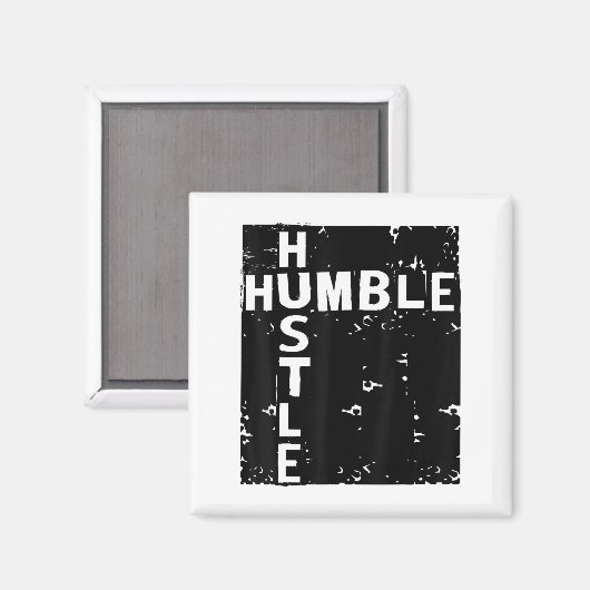 Humble Hustle Insrational Motivational Entrepreneu マグネット (正面/裏面)