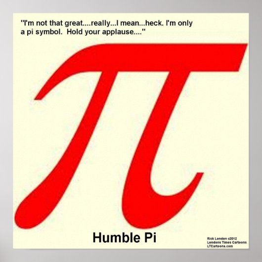 Humble Pi Rおもしろいスクエアポスター ポスター (正面)