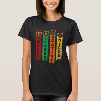 Humbled Blessed Creative Unique HBCU Students Blac Tシャツ