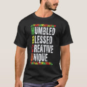 Humbled Blessed Creative Unique HBCU Students Blac Tシャツ (正面)
