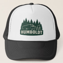 Humboldt Bigfoot Semi-Truck & Forest Silhouette キャップ