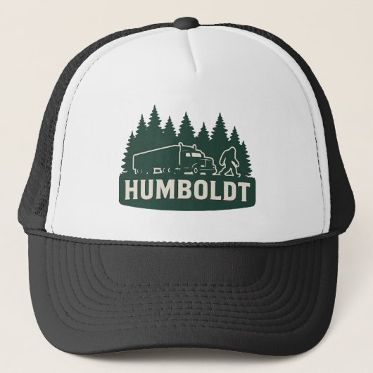 Humboldt Bigfoot Semi-Truck & Forest Silhouette  キャップ (正面)