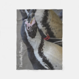 Humbolt Penguin at Drusillas Zoo in East Sussex Ma フリースブランケット