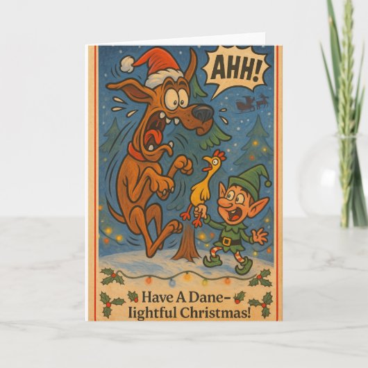 Humerous great Dane Christmas Card シーズンカード (正面)