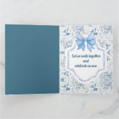 Humingbird Toile Greeting Card カード (内部)