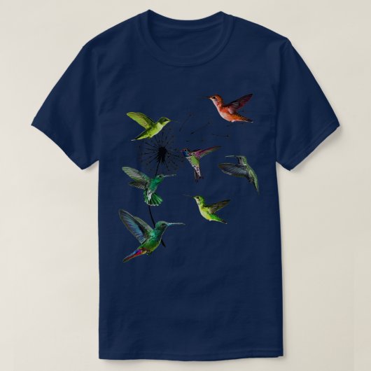 Hummbingbird Dandelion Humminbird Hummingbird Bird Tシャツ (デザイン正面)