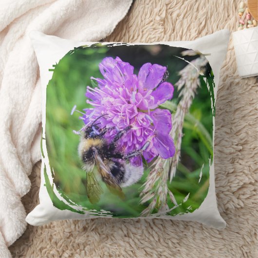 Hummeltraum – Zierkissen mit Naturfoto クッション (ブランケット)