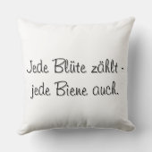 Hummeltraum – Zierkissen mit Naturfoto クッション (裏面)