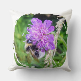 Hummeltraum – Zierkissen mit Naturfoto クッション