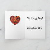 Hummiingbird Felt Sequin Beads Stitched Pretty  カード (内部)