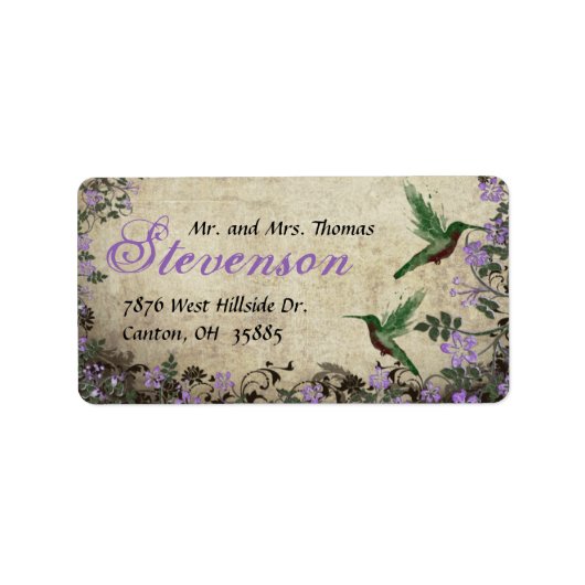 Humminbirds Address Label ラベル (正面)