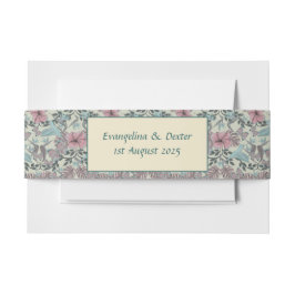 Humming bird and hibiscus pattern - belly band 招待状ベリーバンド