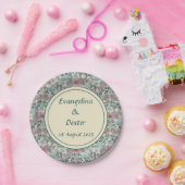 Humming bird and Hibiscus - wedding paper plate ペーパープレート (パーティー)