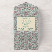 Humming bird & Hibiscus オールインワン招待状 (外側)