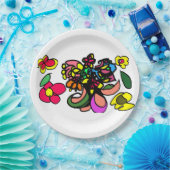 Humming bird  relax  spring ペーパープレート (パーティー)