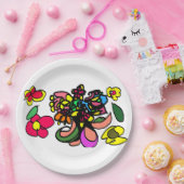 Humming bird  relax  spring ペーパープレート (パーティー)