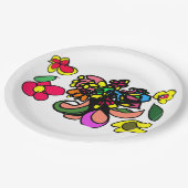 Humming bird  relax  spring ペーパープレート (アングル)