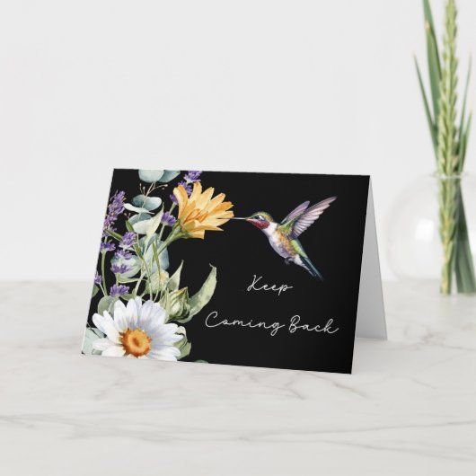 Hummingbirdとの12ステップ回復勇気付けられる カード (正面)