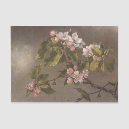 HummingbirdとApple Flopers by Martin Heade 薄葉紙 (正面)