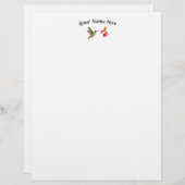 HummingbirdとSalviaあなたの名前を追加 レターヘッド (正面/裏面)