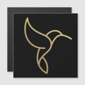 Hummingbirdのモノリンスタイル-金ゴールドオンブラック (正面/裏面)