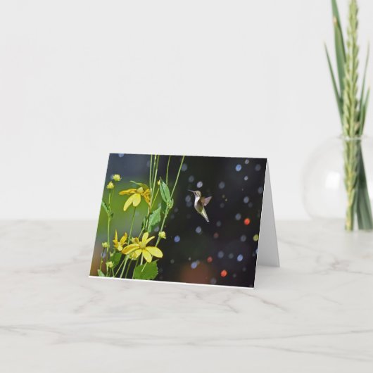 Hummingbirdグリーテ空白のィングカード サンキューカード (正面)