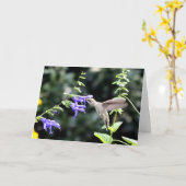 Hummingbirdノートカード カード (黄色い花)