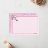 Hummingbirdパーソナライズされたノートカード3.5 x 5 ノートカード (正面/裏面インサイチュ)