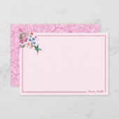 Hummingbirdパーソナライズされたノートカード3.5 x 5 ノートカード (正面/裏面)