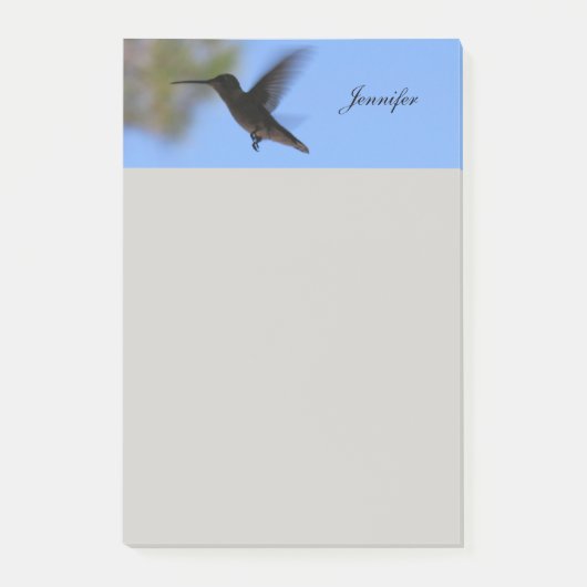Hummingbirdパーソナライズされた Post it Notes 4x6 ポストイット (正面)