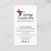 Hummingbirdビジネスロゴホワイト 名刺 (正面)