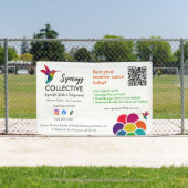 HummingbirdビジネスロゴQRコードレンタル宇宙 横断幕 (インサイチュ)