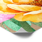 Hummingbirdピンクガールズ1stバースデーウェルカムサイン ポスター (角)