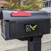 Hummingbirdメールボックス番号お洒落ヴィンテージ黒 バンパーステッカー