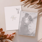 Hummingbirdモダンバラオーバーレイ結婚の写真 招待状