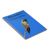 Hummingbird写真Avid Birder Birdwatching Log ノートブック (右側)