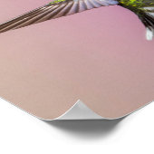 Hummingbird明るい赤紫色写真 ポスター (角)